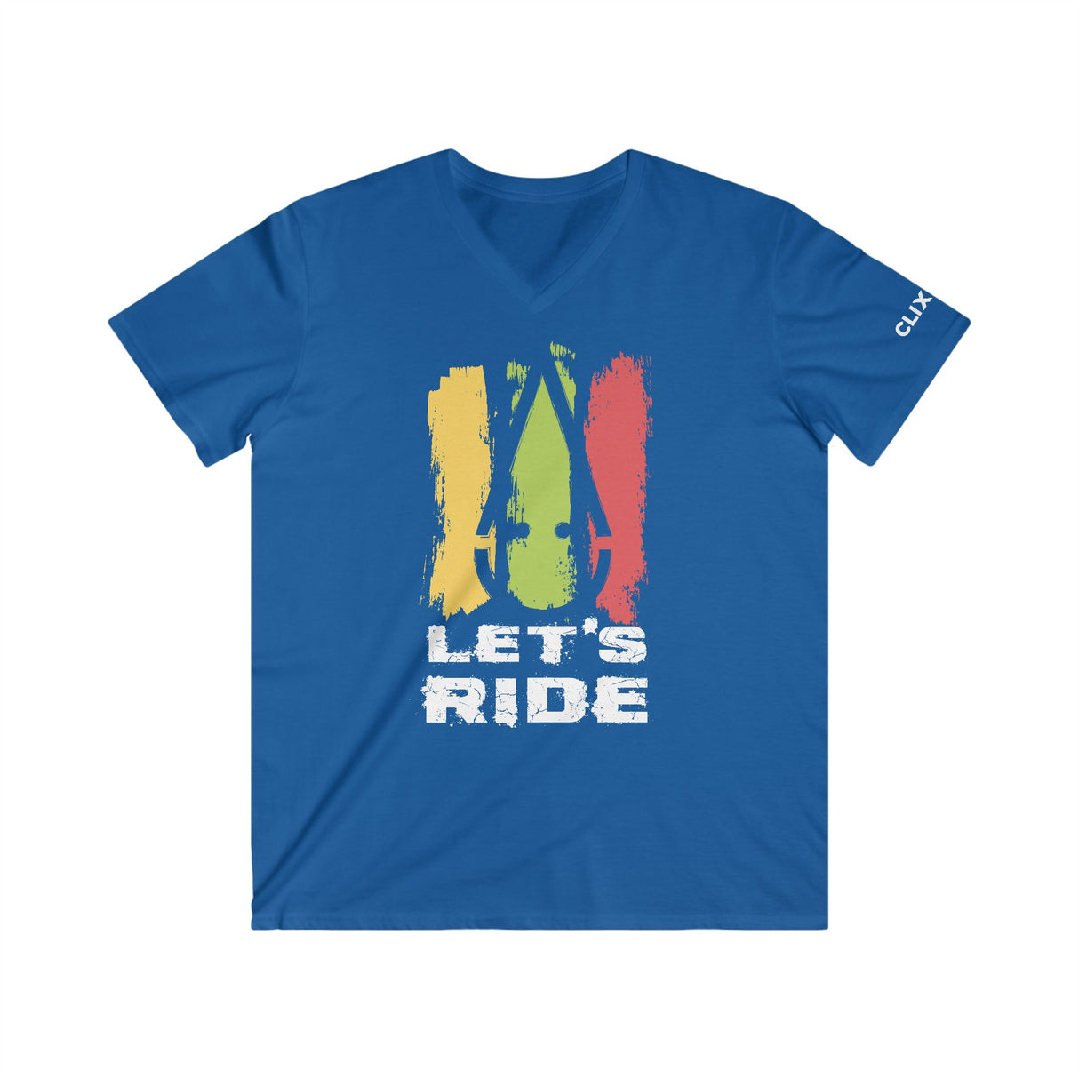 Camiseta con cuello en V entallada para hombre Let's Ride