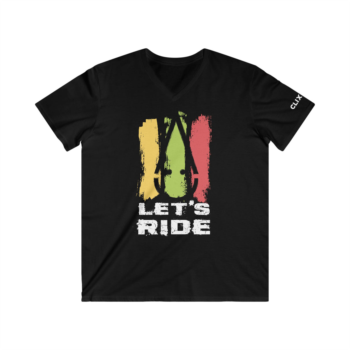Camiseta con cuello en V entallada para hombre Let's Ride