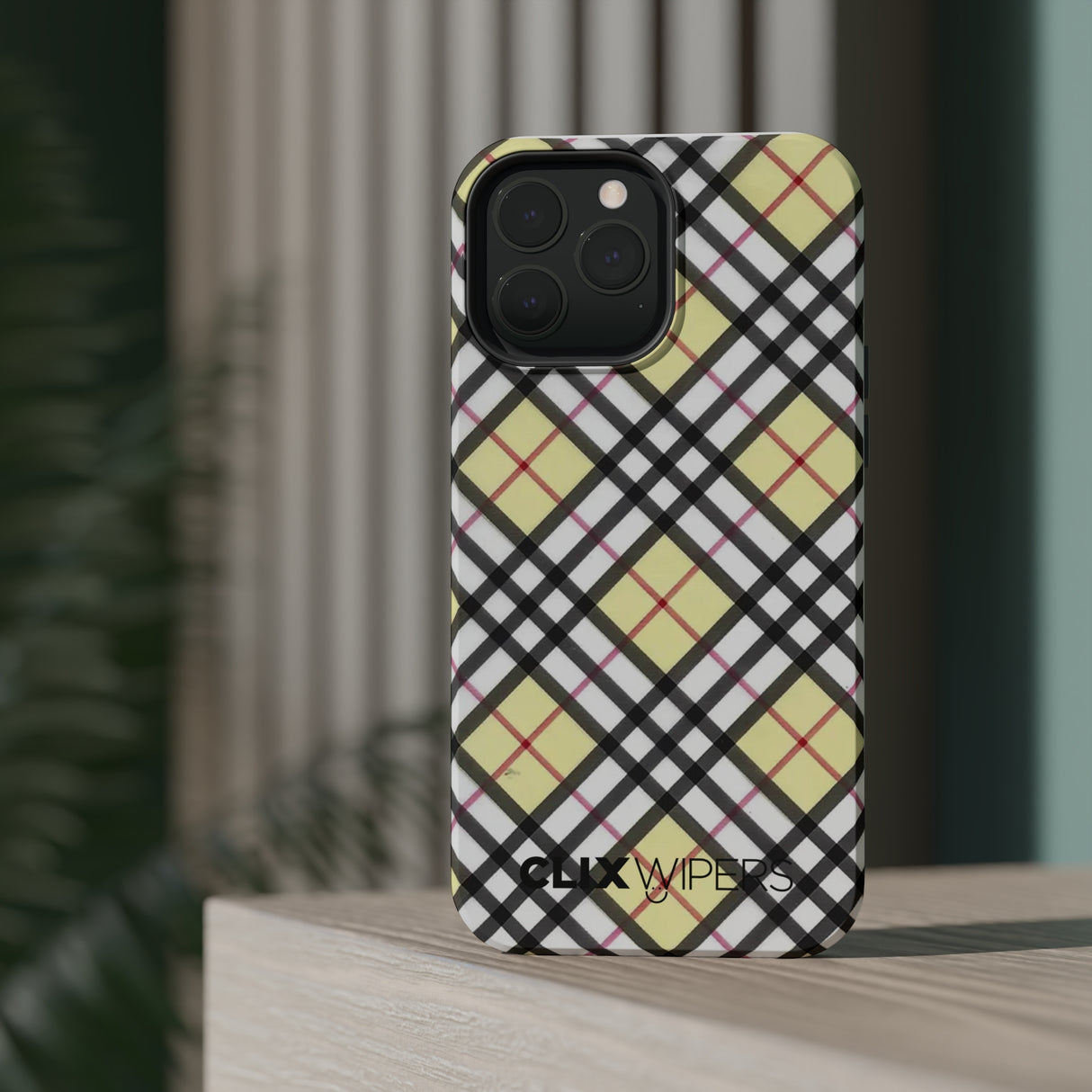 Vinilo o funda para iPhone MagSafe a cuadros