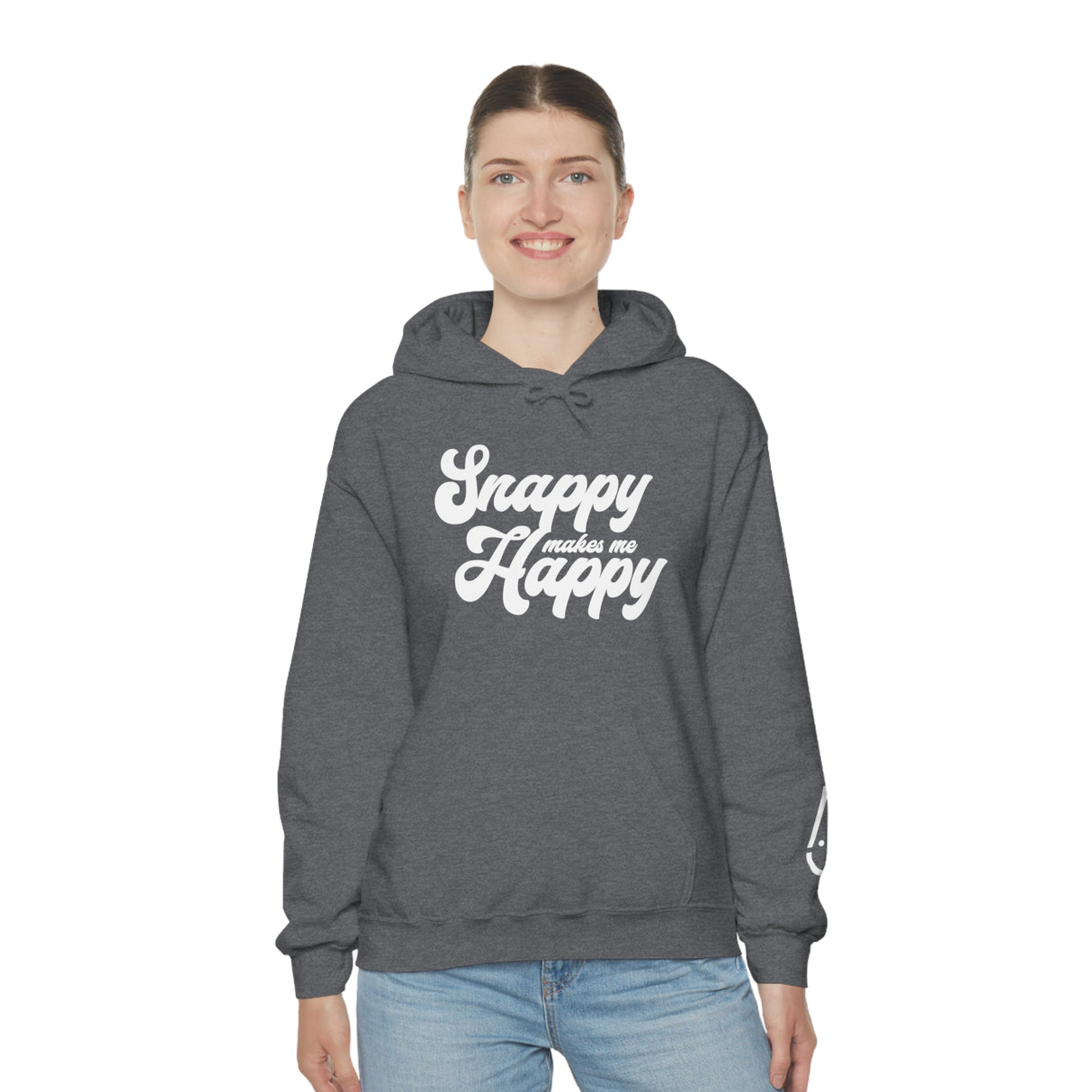 Snappy me hace feliz sudadera con capucha