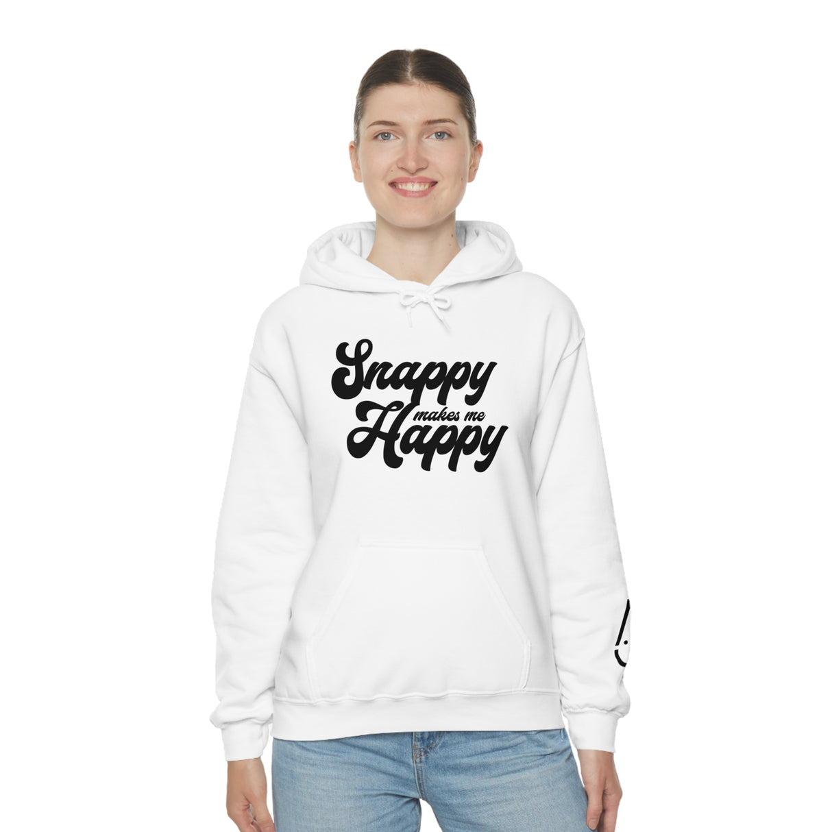Snappy me hace feliz sudadera con capucha