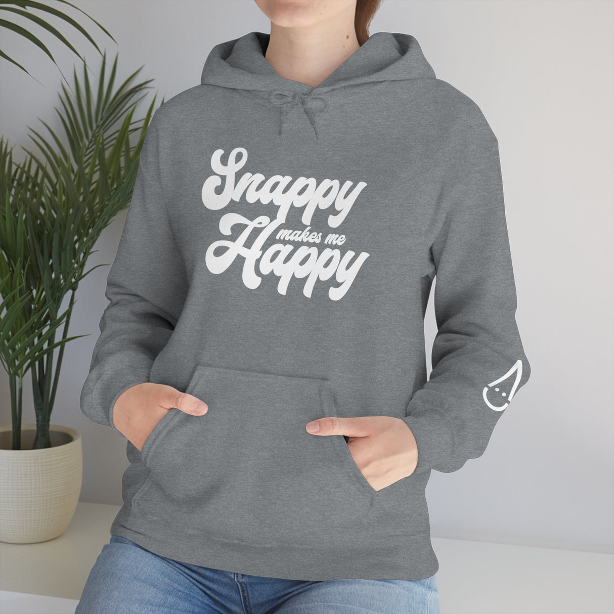 Snappy me hace feliz sudadera con capucha