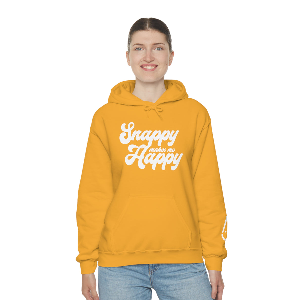 Snappy me hace feliz sudadera con capucha