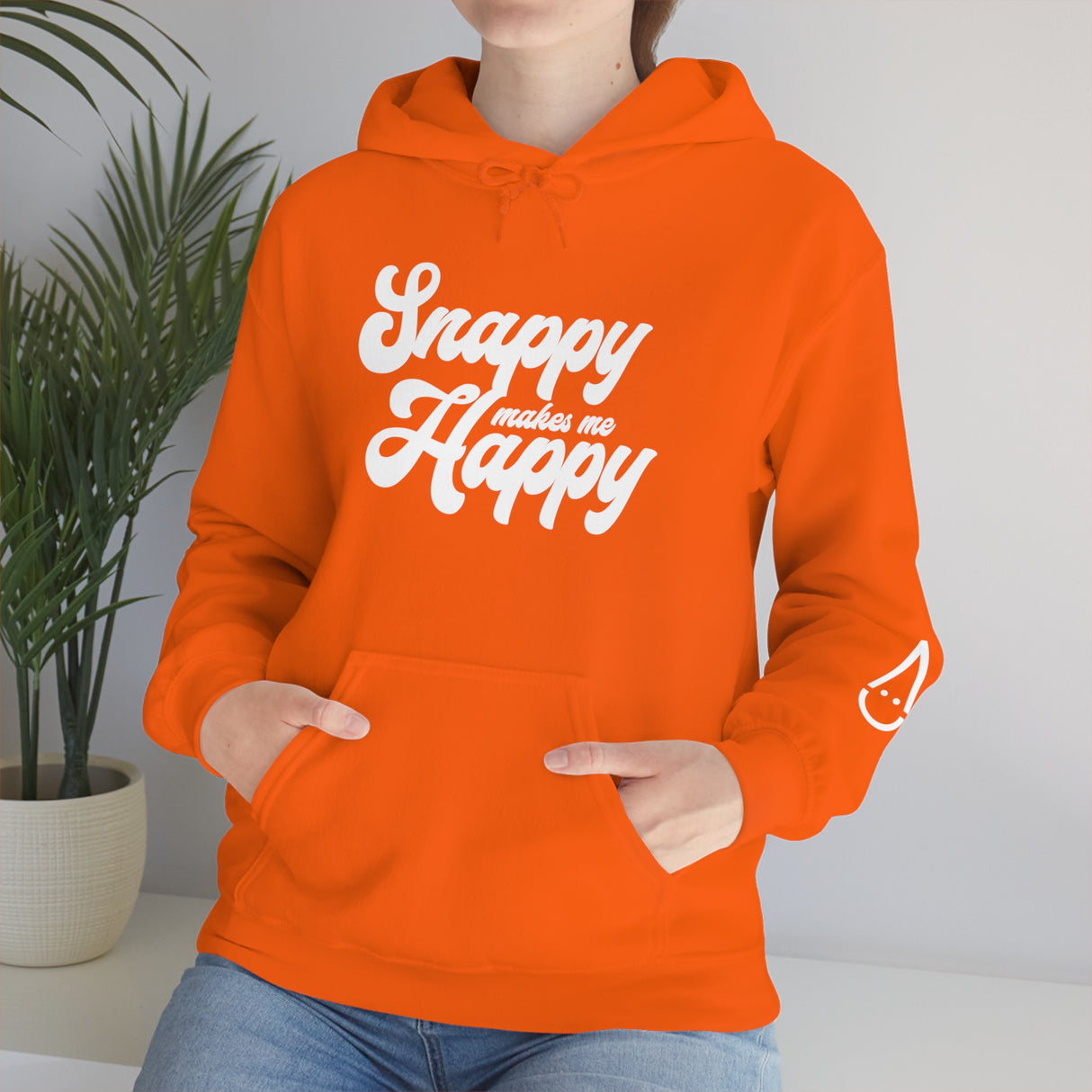 Snappy me hace feliz sudadera con capucha