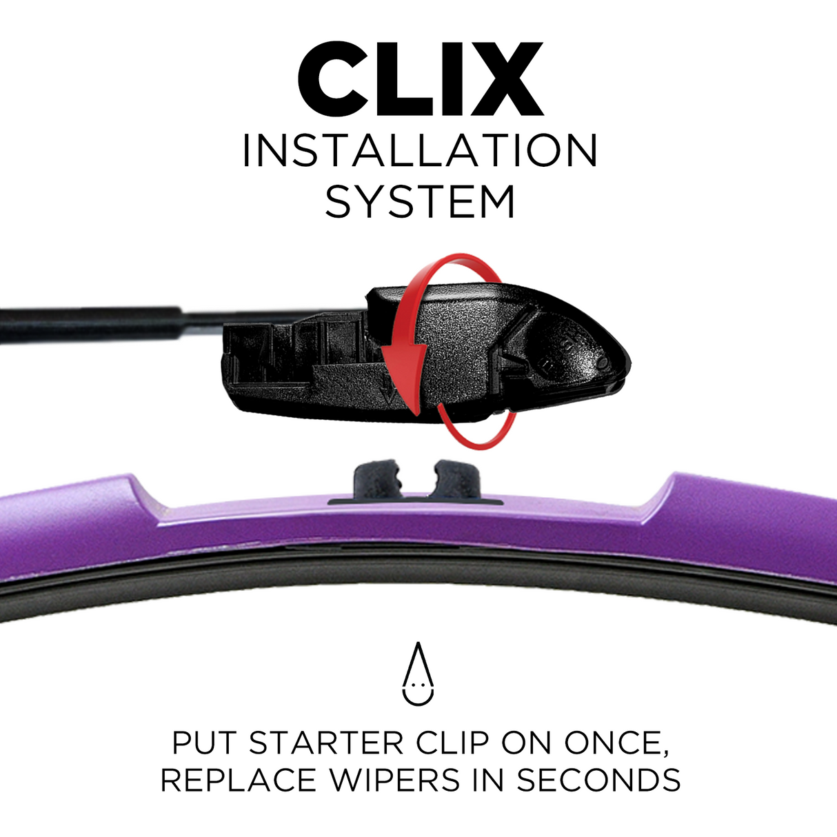 ClixWipers 28in and 24in Windshield Wiper Blade Set