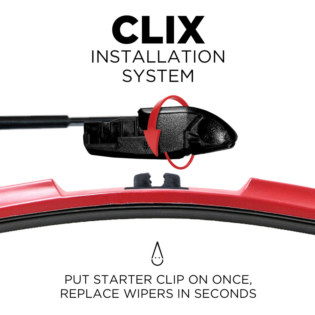 ClixWipers 26in and 22in Windshield Wiper Blade Set