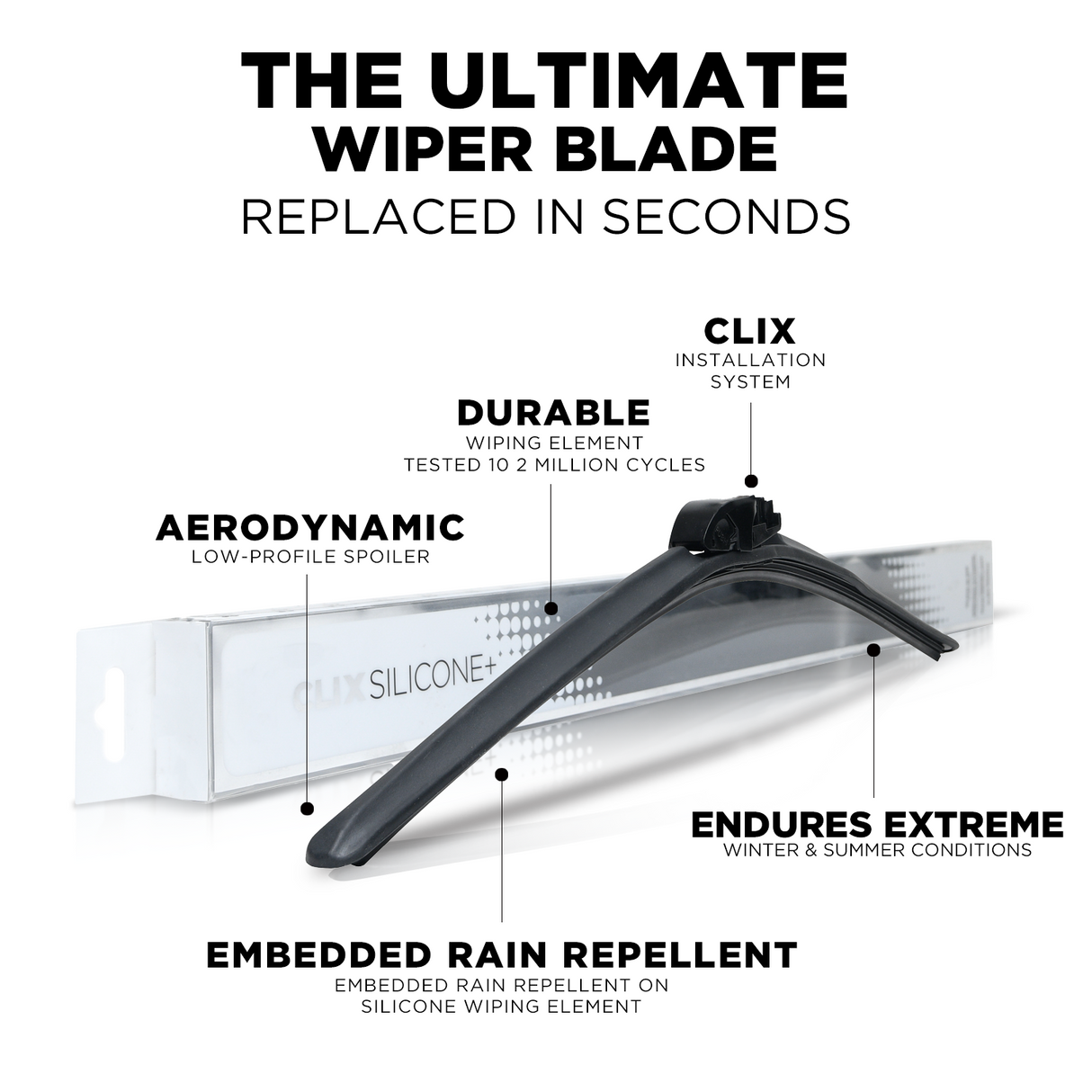 ClixWipers 18in and 16in Windshield Wiper Blade Set