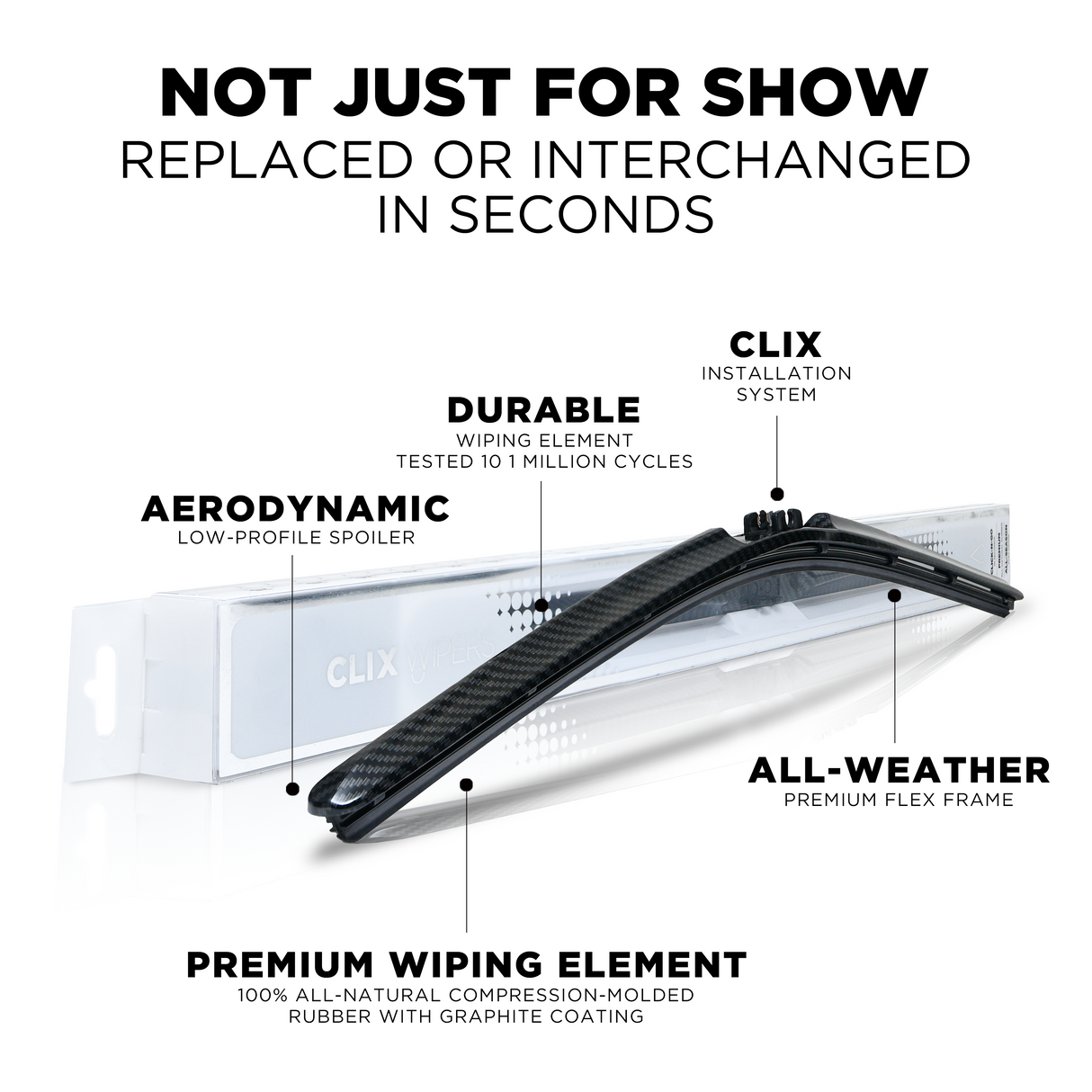 ClixWipers 14in and 14in Windshield Wiper Blade Set