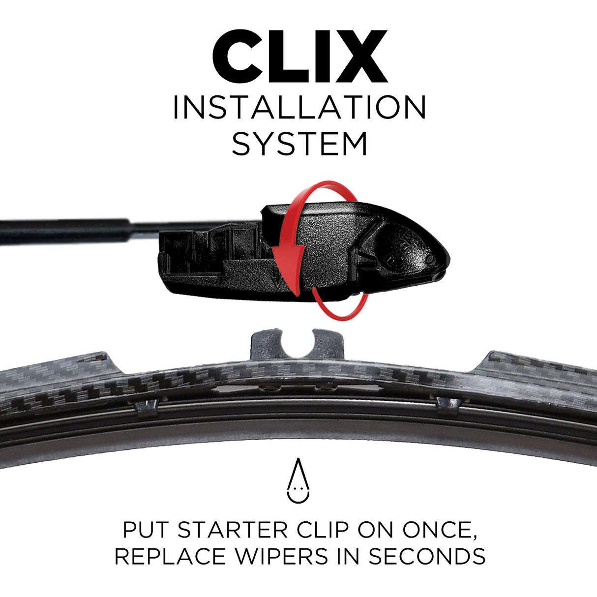 ClixWipers 22in and 16in Windshield Wiper Blade Set