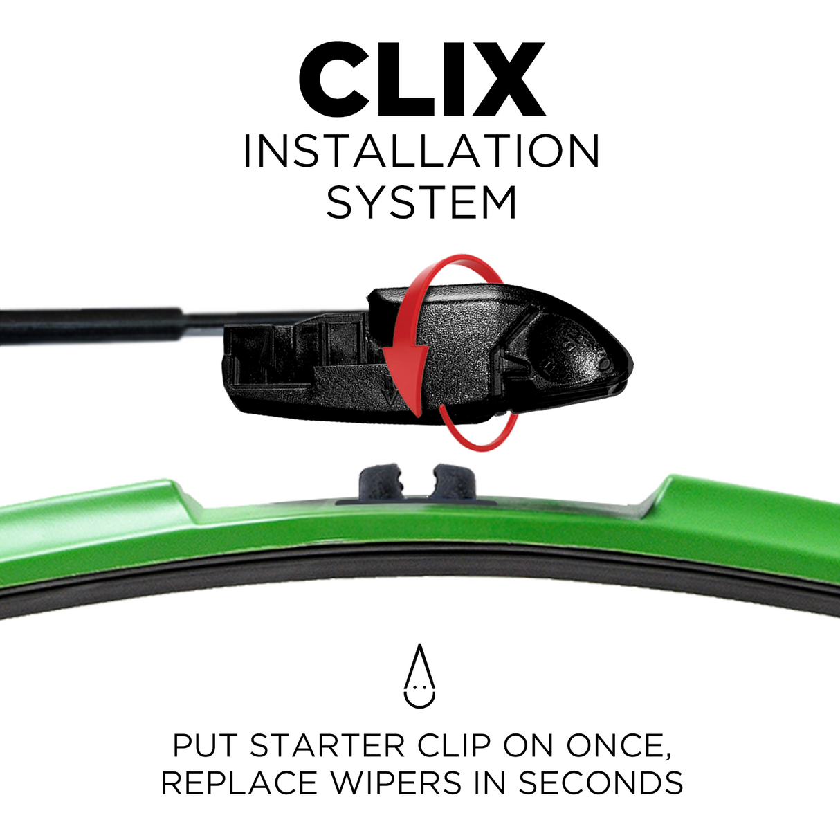 ClixWipers 26in and 16in Windshield Wiper Blade Set