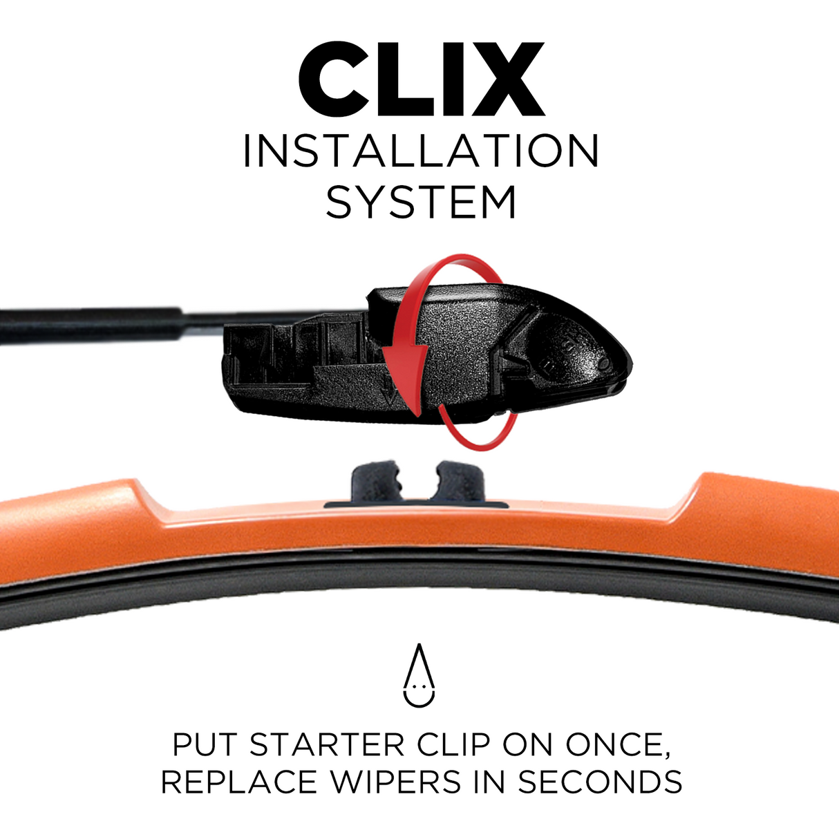 ClixWipers 26in and 18in Windshield Wiper Blade Set