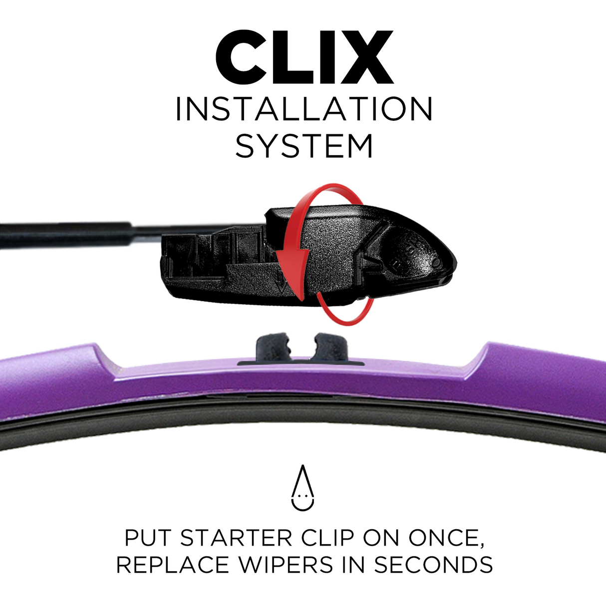 ClixWipers 24in and 18in Windshield Wiper Blade Set