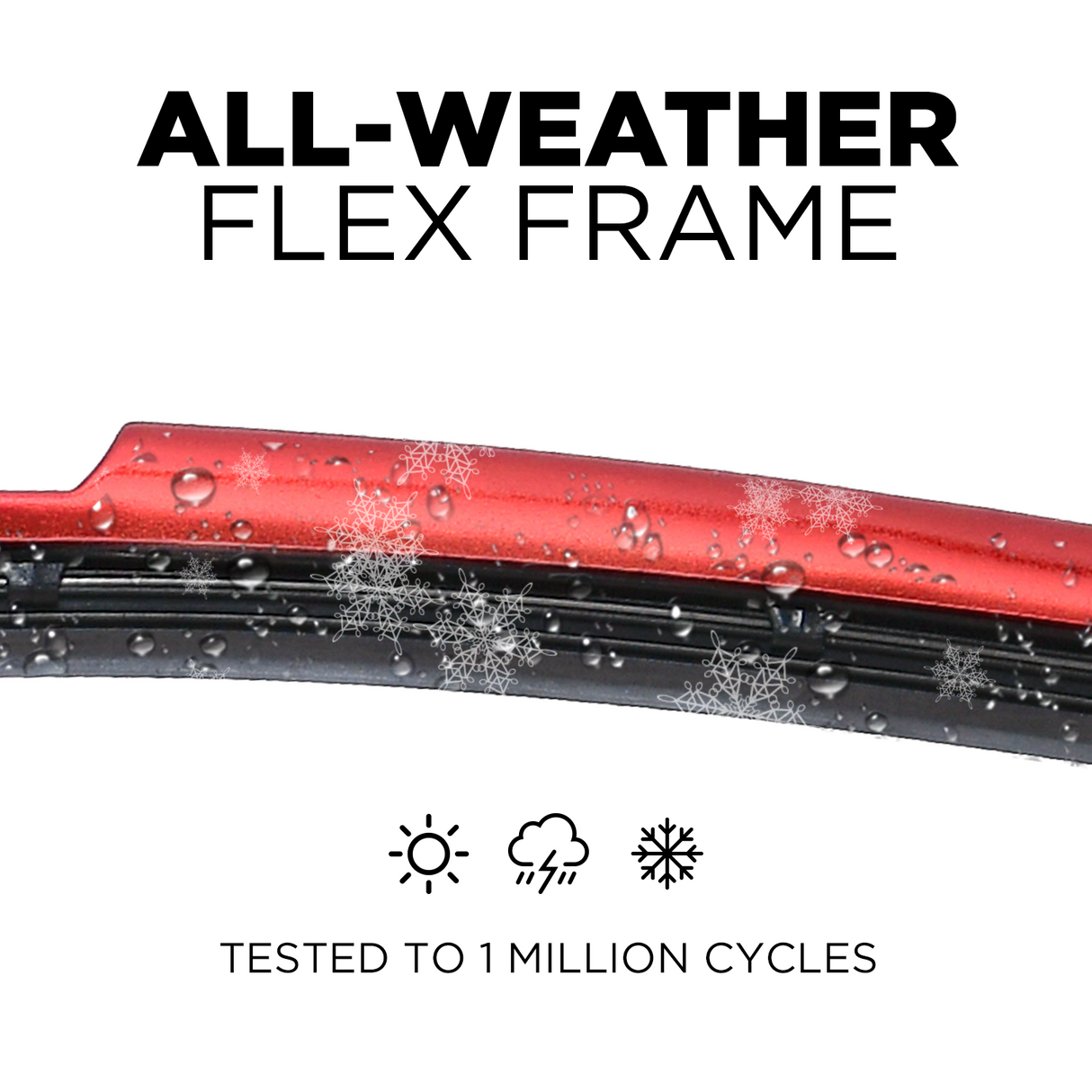 Red Chrome Single Front Wiper Blade