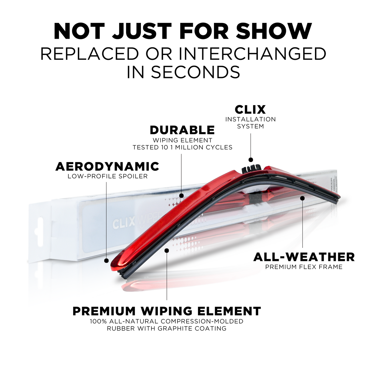 ClixWipers 14in and 14in Windshield Wiper Blade Set