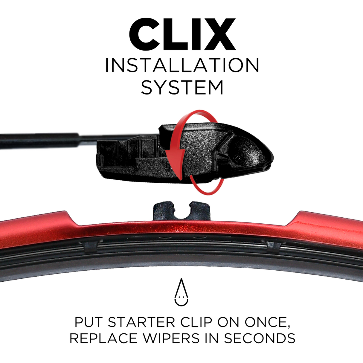 ClixWipers 24in and 18in Windshield Wiper Blade Set