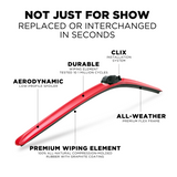 ClixWipers 28in and 22in Windshield Wiper Blade Set