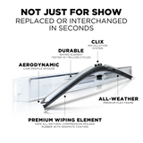 ClixWipers 14in and 14in Windshield Wiper Blade Set