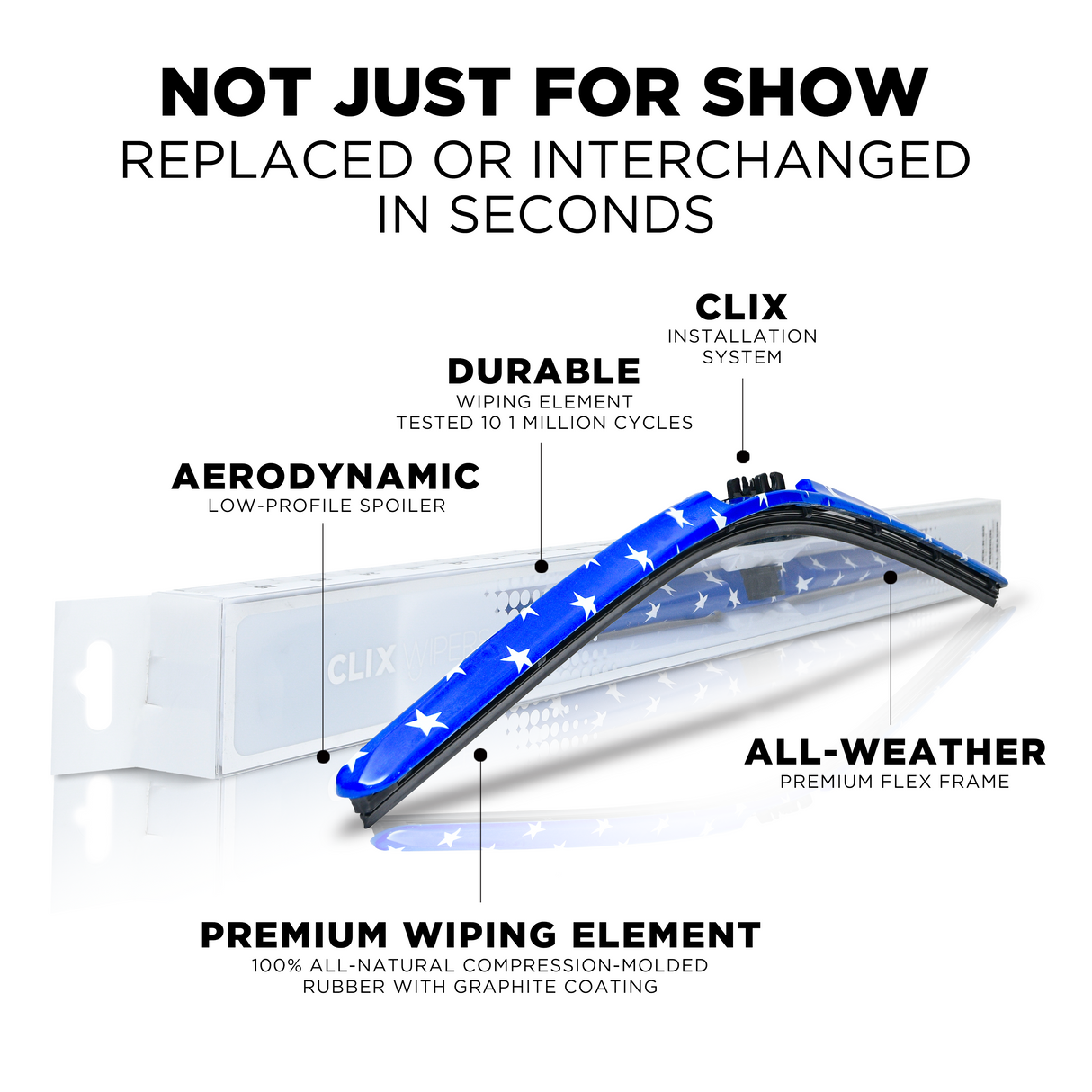 ClixWipers 14in and 14in Windshield Wiper Blade Set