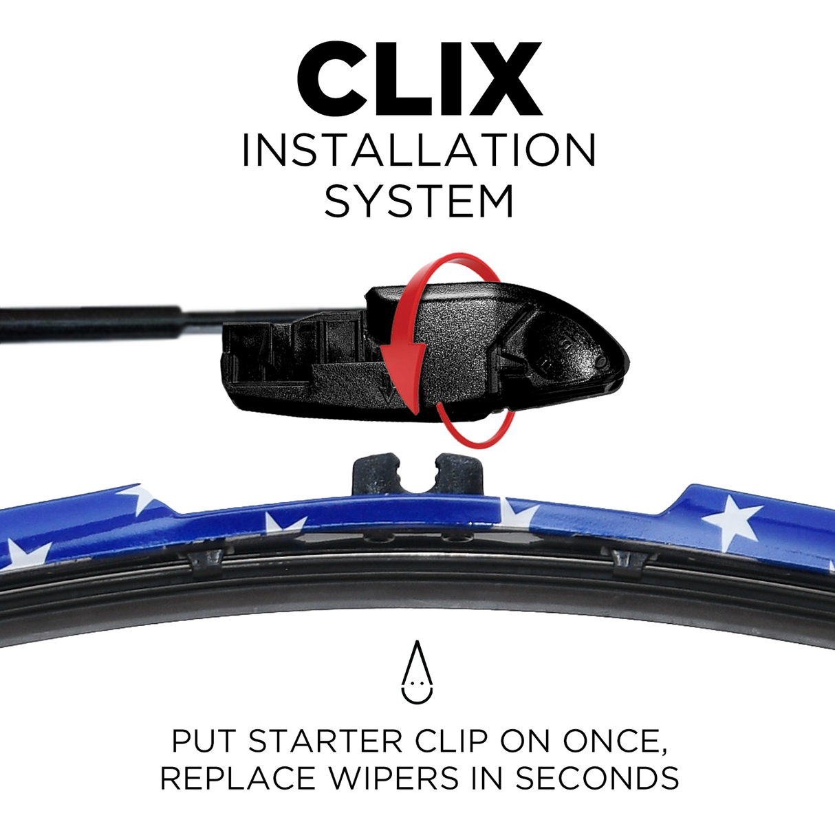 ClixWipers 24in and 14in Windshield Wiper Blade Set