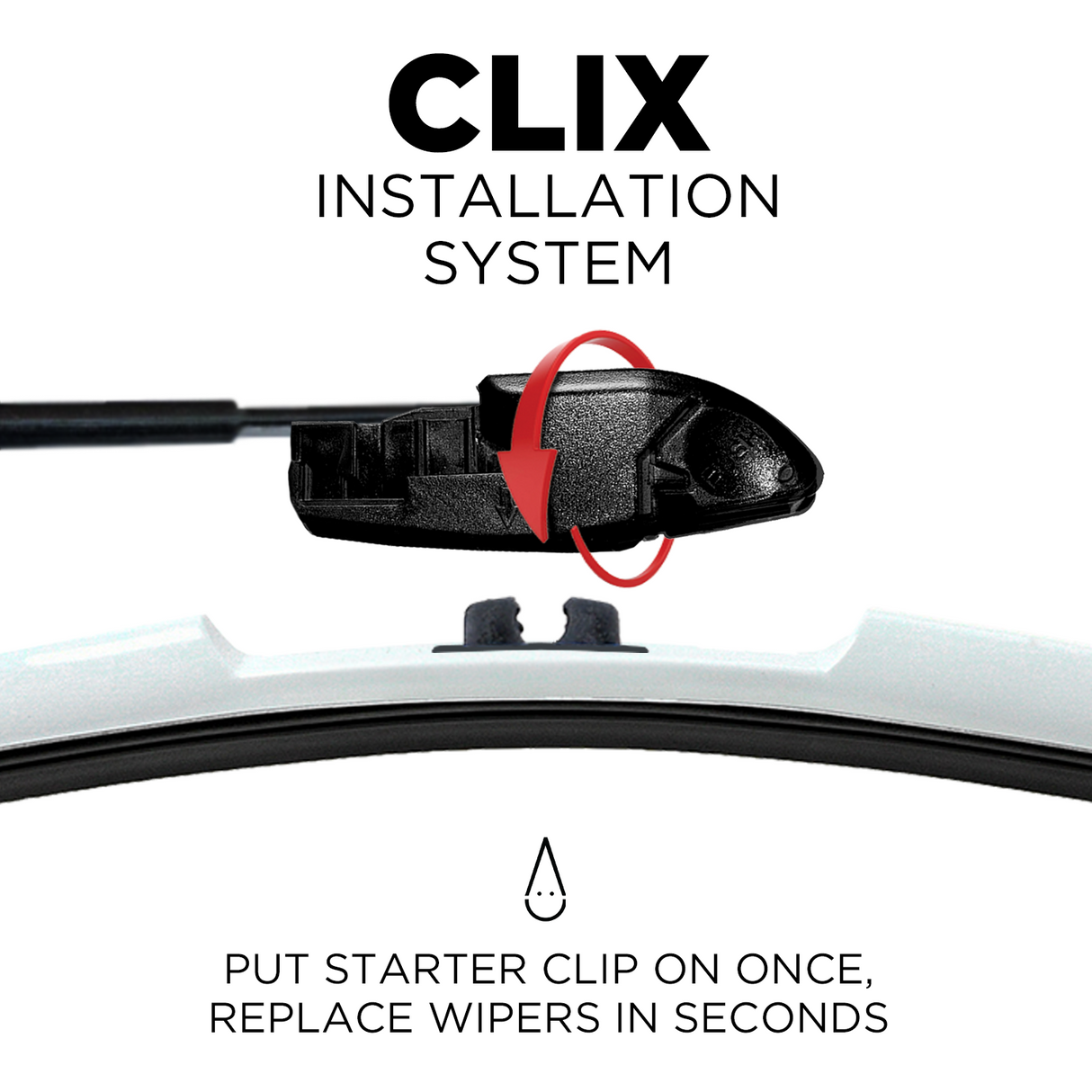 ClixWipers 28in and 14in Windshield Wiper Blade Set