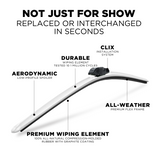 ClixWipers 14in and 14in Windshield Wiper Blade Set