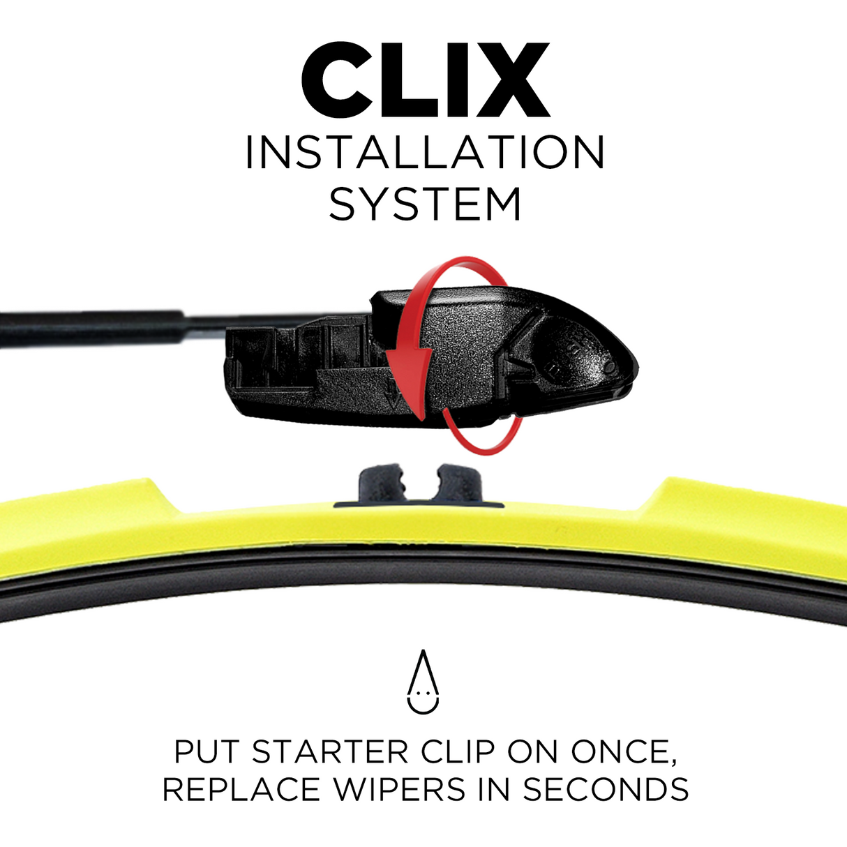 ClixWipers 24in and 16in Windshield Wiper Blade Set